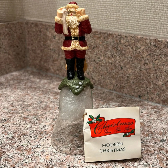 Santa’s List Glass Bell with Ornament Clapper. - Picture 3 of 10